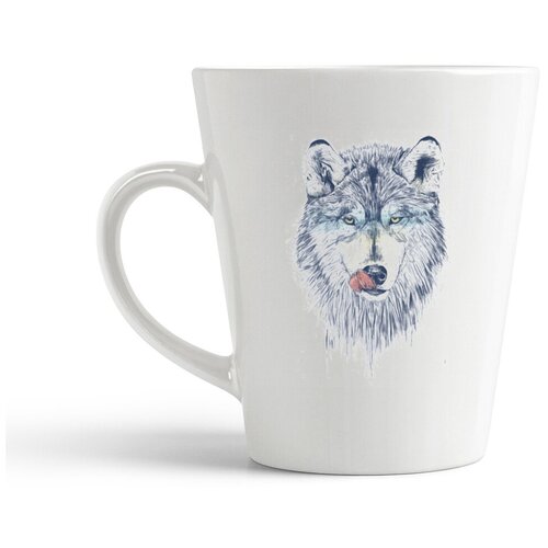 фото Кружка-латте coolpodarok животные волк облизывается