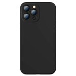 Чехол для iPhone 13 Pro Baseus Liquid Silica Gel Protective Case (ARYT000101) - Чёрный - изображение