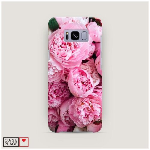 фото Чехол пластиковый samsung galaxy s8 розовые пионы case place
