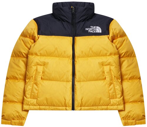 Пуховик The North Face, размер S, желтый, золотой