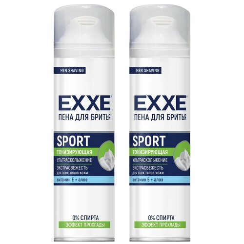 Пена для бритья мужская EXXE, SPORT ENERGY , 200 мл, 2 шт.