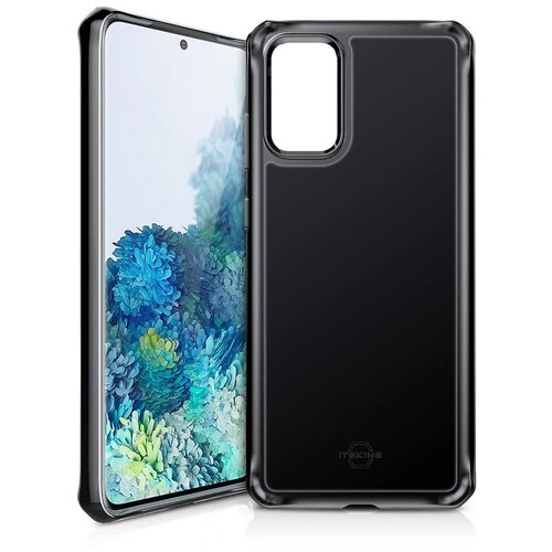 фото Чехол-накладка itskins hybrid glass ( iridium ) для samsung s20+ чёрный