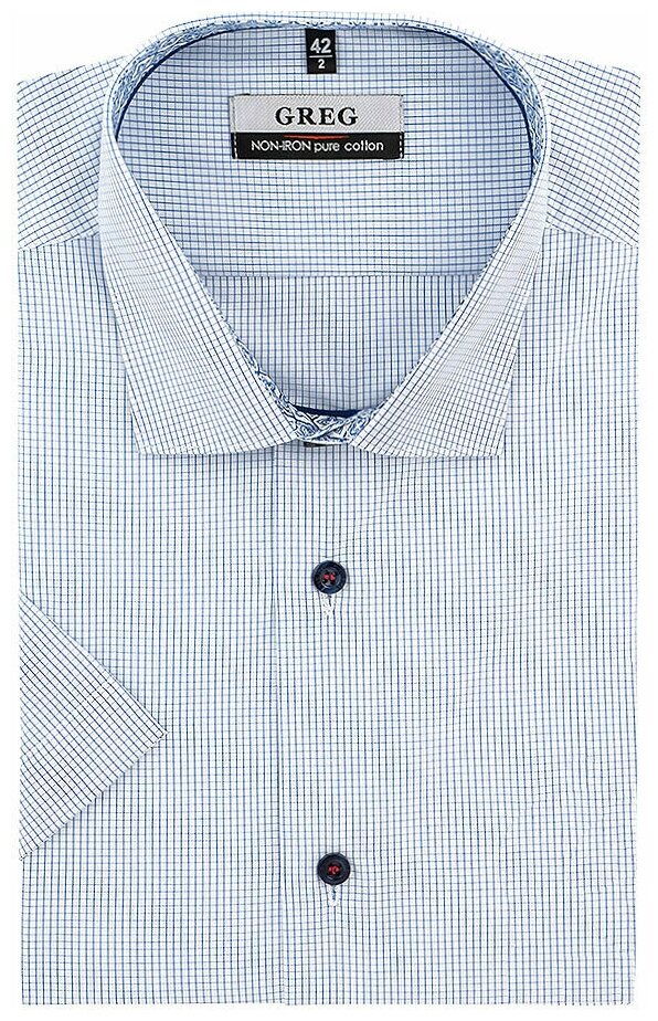 Рубашка мужская короткий рукав GREG 124/101/0046/Z/1p_GB 