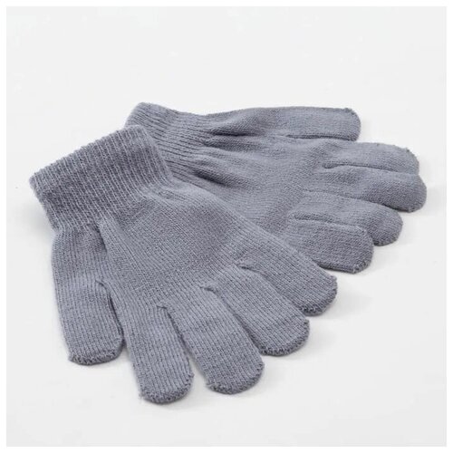 Перчатки Minaku демисезонные, размер 16, серый