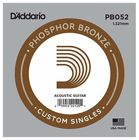 Cтруна для акустической гитары DAddario PB052 Phosphor Bronze — фото 1