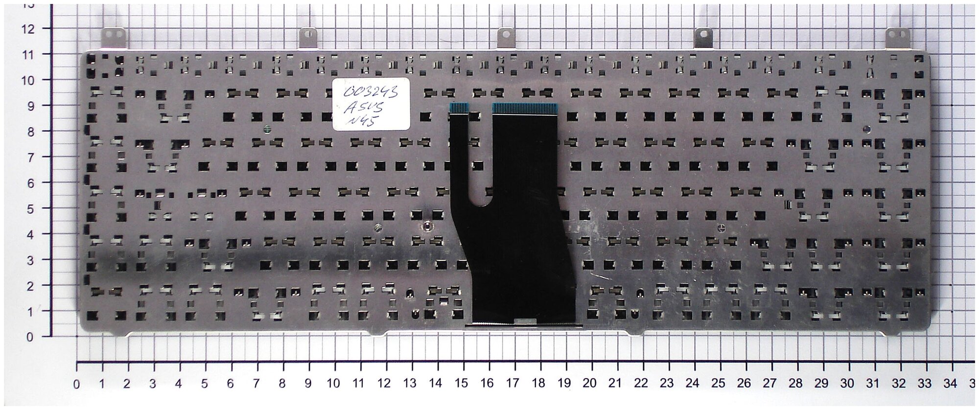 Клавиатура для ноутбуков Asus N45E русская серебряная