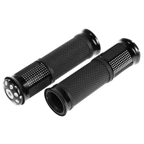 фото Грипсы универсальные, противоскользящие 22 х130 мм, набор 2 шт, цвет черный