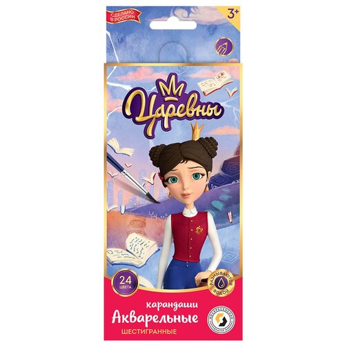 фото Вкф царевны tsr-wcp-1024 набор акварельных карандашей дарья 24 цв. 1 шт. воскресенская карандашная фабрика