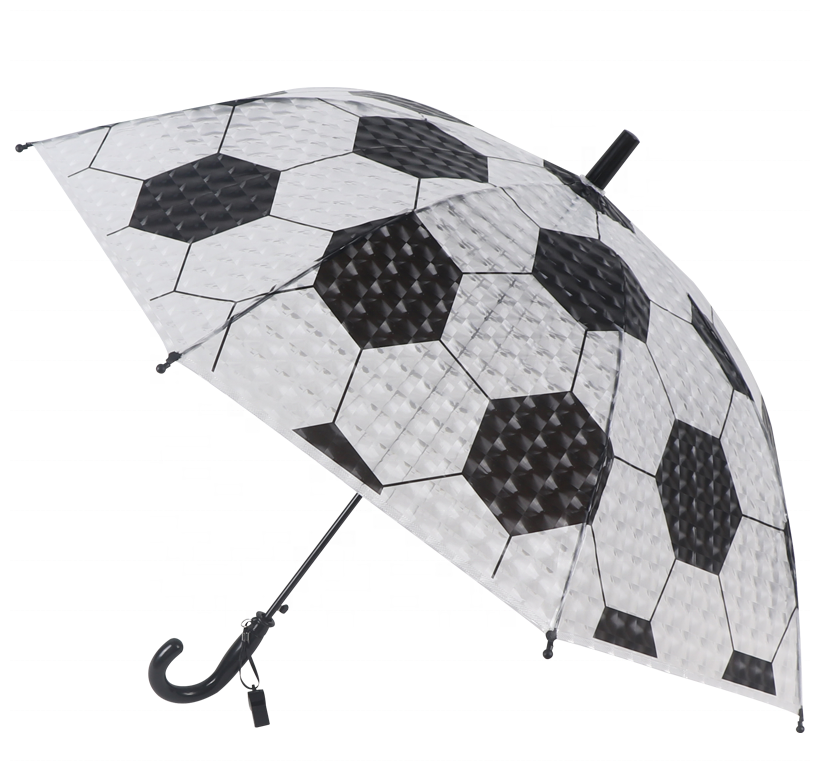 Зонт детский объемный 3d "Футбол", со свистком, цвет - черный