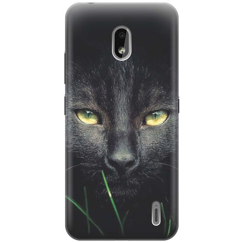 фото Gosso ультратонкий силиконовый чехол-накладка для nokia 2.2 с принтом "кошка в темноте"