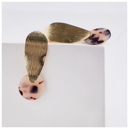 фото Серьги ассорти "кейптаун" диски средние, леопард, цвет чёрно-бежевый в золоте mikimarket