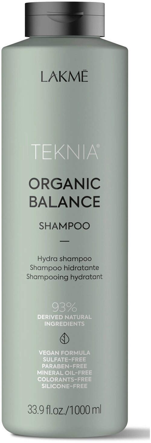 Lakme шампунь Teknia Organic Balance бессульфатный увлажняющий для всех типов, 1000 мл