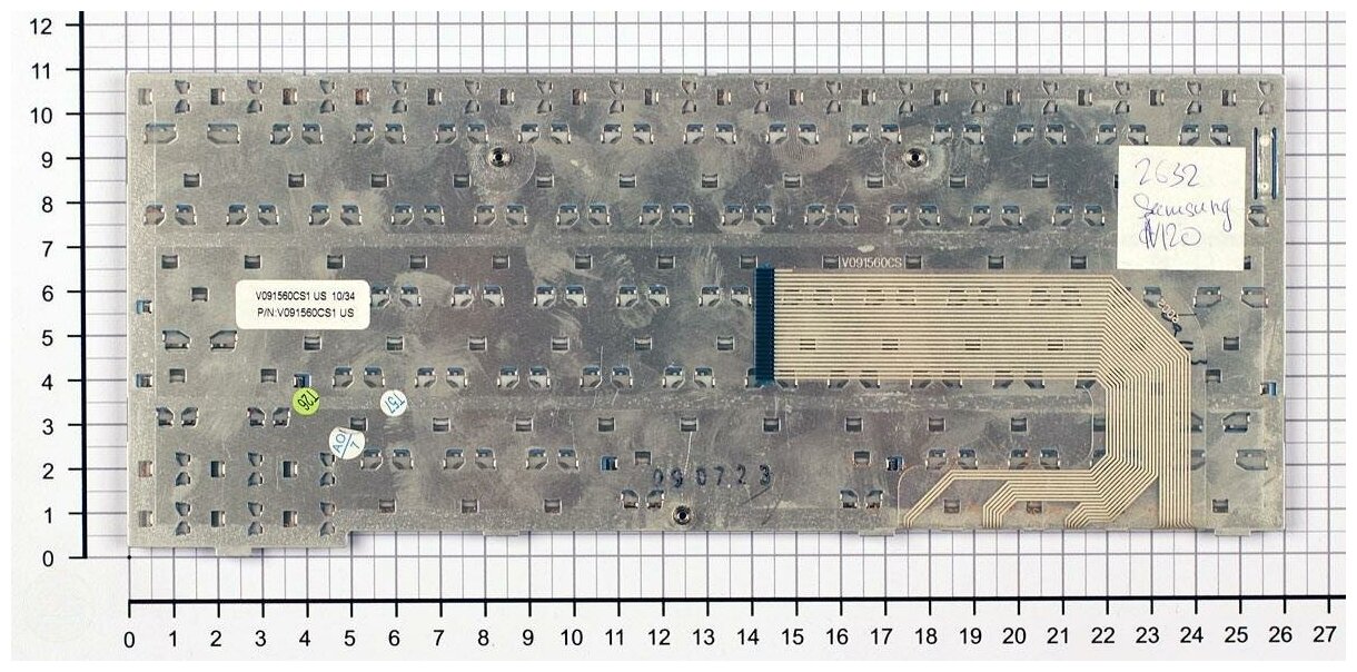 Клавиатура для ноутбука Samsumg N510 белая