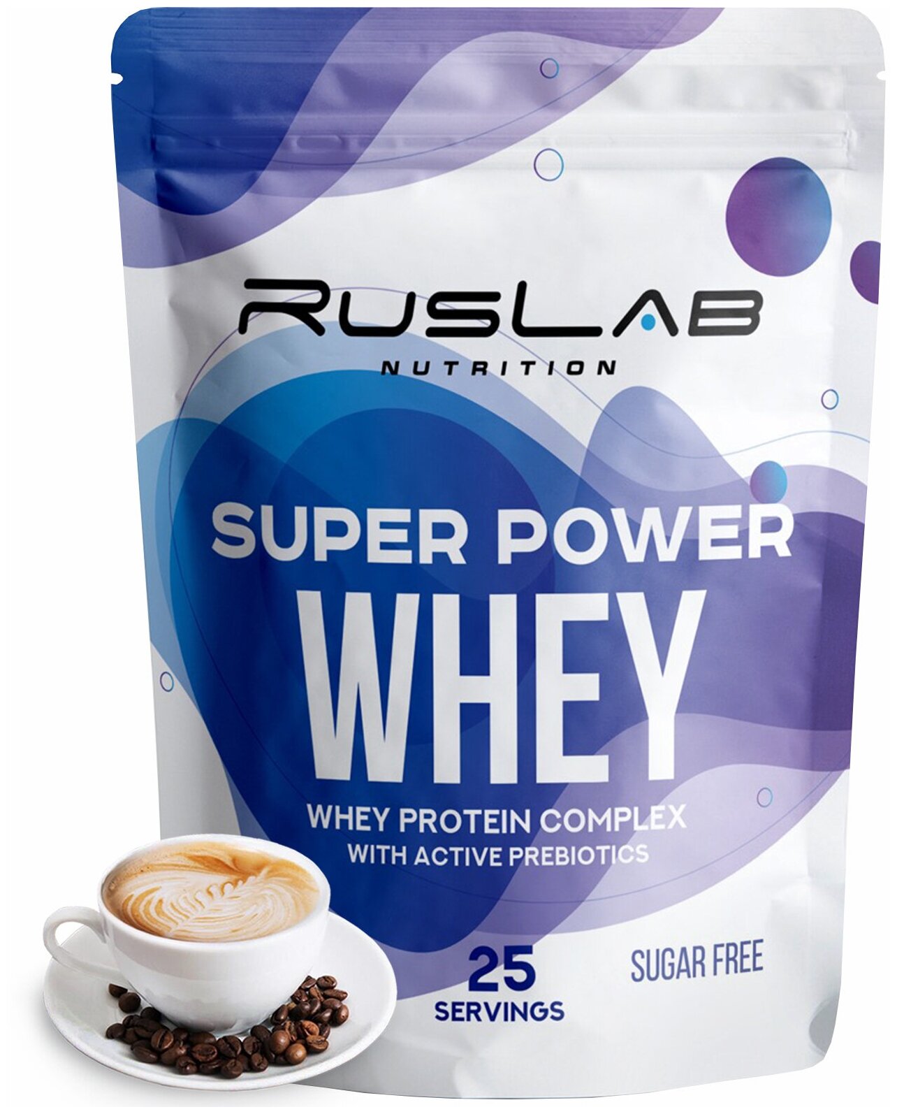 Протеин сывороточный SUPER POWER WHEY, белково-углеводный коктейль (800 гр), вкус капучино