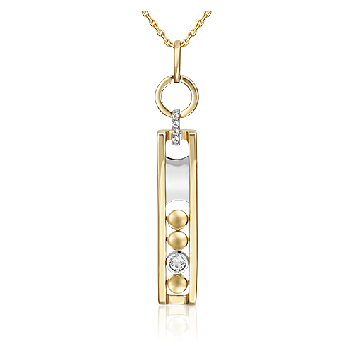 фото Platina jewelry подвеска из комбинированного золота с топазом 03-3293-00-201-1121