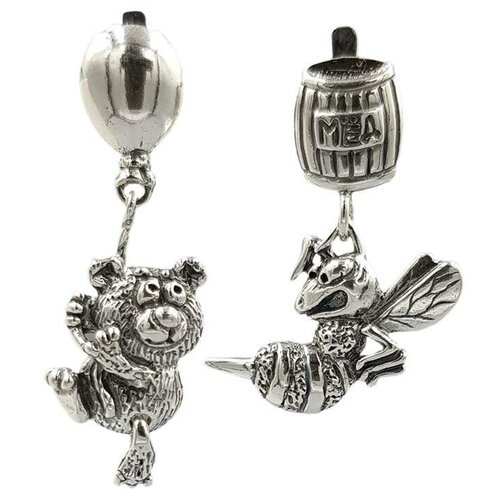 Серьги Яспис из серебра 