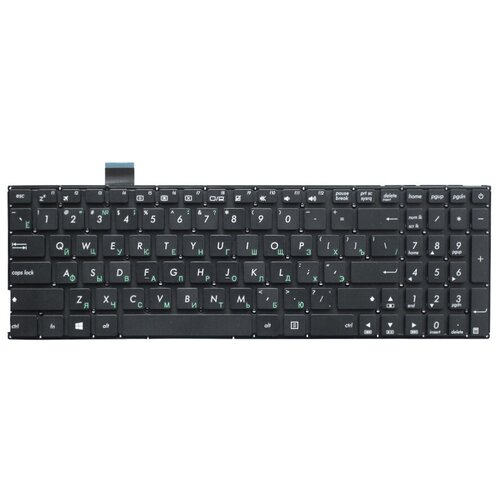 Клавиатура для Asus VivoBook A542U / A542UA / A542UQ / X542BA / X542BP / X542U / X542UA / X542UF / X542UN / X542UQ / X542UR - Черная asus клавиатура asus vivobook k551 s551 v551 плоский enter черная без рамки