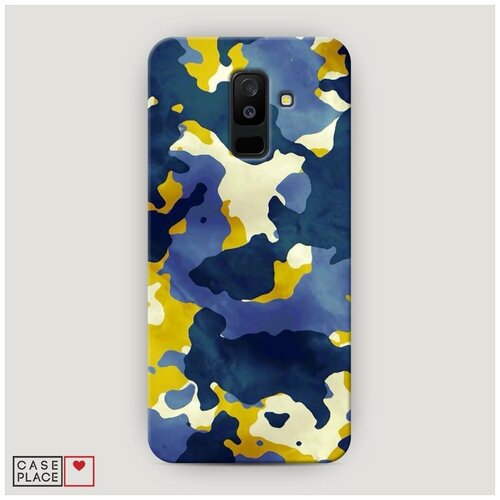 фото Чехол пластиковый samsung galaxy a6 plus акварельный камуфляж case place