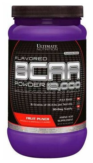 Ultimate Nutrition, Bcaa 12000, 457 г (фруктовый пунш)