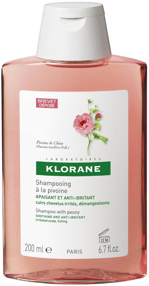 Klorane шампунь Soothing and Anti-Irritant with peony, 200 мл