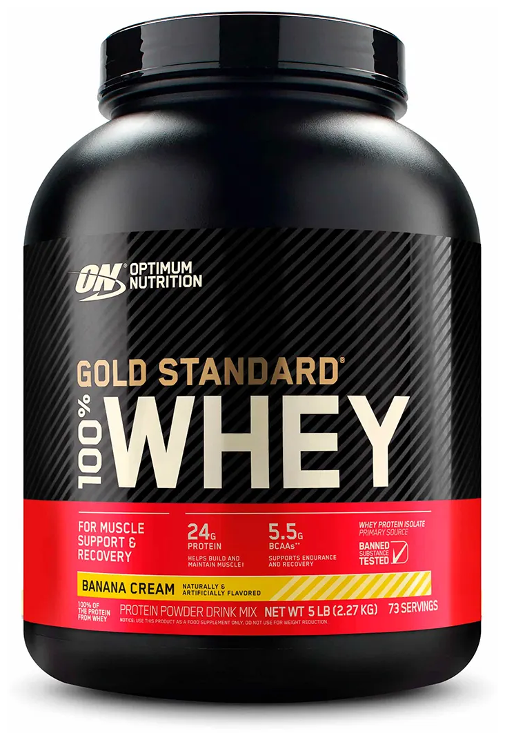 Протеин Optimum Nutrition 100% Whey Gold Standard, 2353 гр., банановый крем