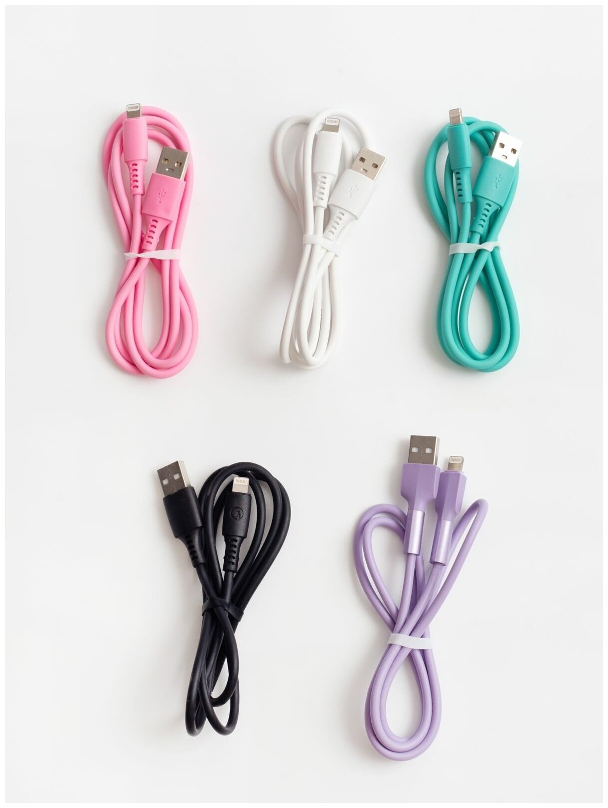 Кабель Lightning для iphone/ipad/airpods 2.1A цветной