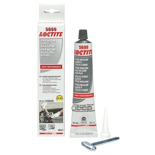 Герметик силиконовый нейтральный Loctite 5699 80ml/99g (блистер) серый