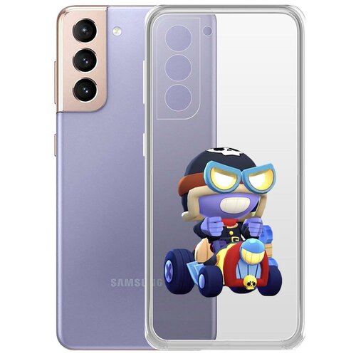 фото Чехол-накладка clear case brawl stars-безумный карл для samsung galaxy s21+ (g996) krutoff group