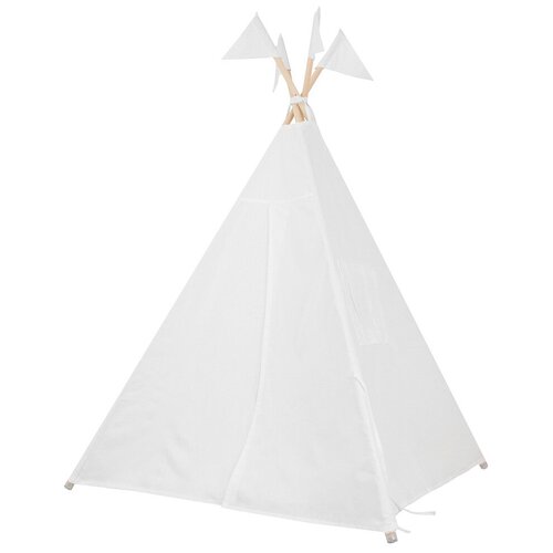 палатки домики vamvigvam вигвам simple pink с окном и карманом Вигвам 110x110 Simple White с окном, карманом и флажками + бомбон