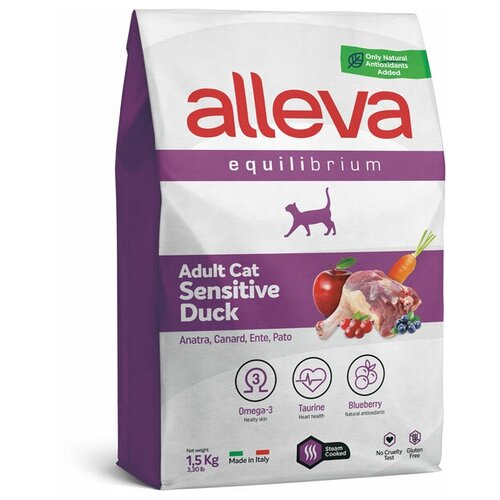 Аллева Эквилибриум Сенситив с уткой (Equilibrium Sensitive Duck) 10 кг gina elite adult cat duck для взрослых кошек с уткой 3 3 кг