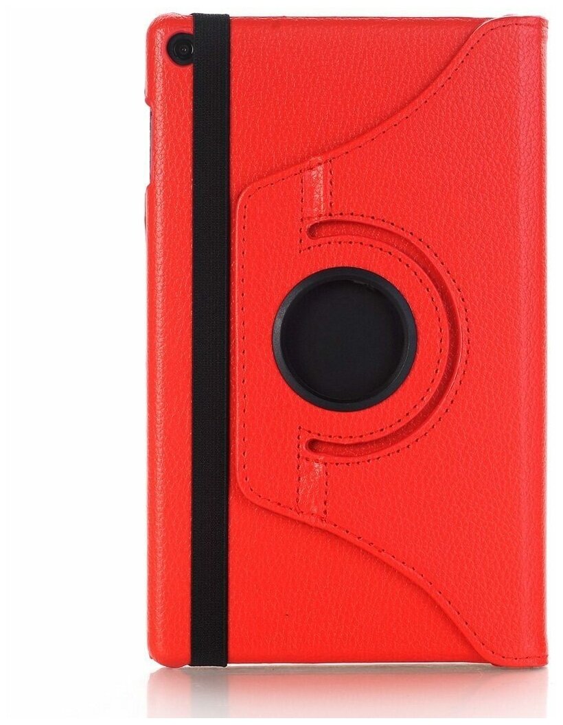 Чехол MyPads для планшета Huawei MediaPad T1 T1-701u 7.0 поворотный роторный оборотный красный кожаный
