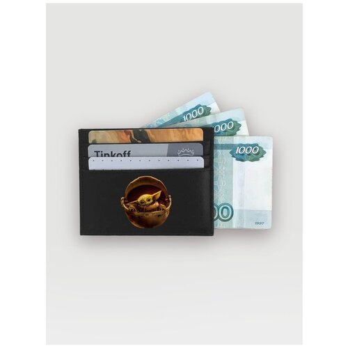 Кредитница / Футляр для карт / Картхолдер Russian.Handmade из натруальной кожи Star Wars / Звездные войны / Малыш Йода №11