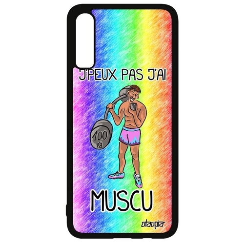 фото Защитный чехол на телефон // galaxy a70 // "не могу - у меня бодибилдинг!" юмор повод, utaupia, цветной