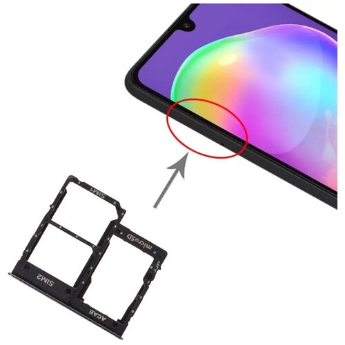 Держатель сим карты / Сим лоток / Контейнер SIM для Samsung SM-A315F (Galaxy A31) и карты памяти