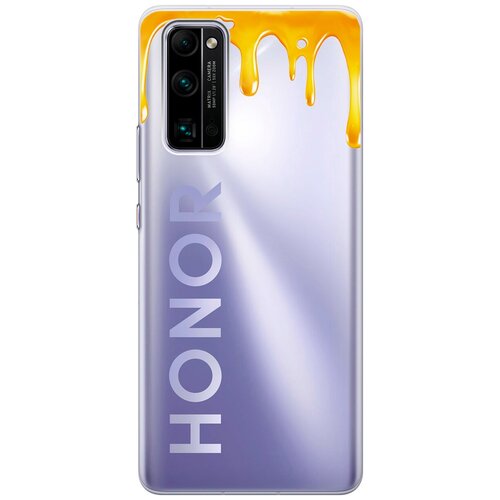 Силиконовый чехол на Honor 30 Pro+, Хонор 30 Про Плюс с 3D принтом Honey прозрачный силиконовый чехол на honor 30 pro хонор 30 про плюс с 3d принтом maple прозрачный