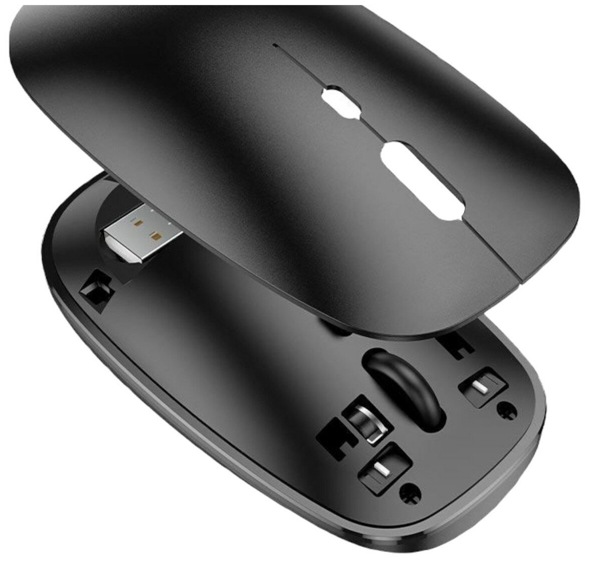Беспроводная мышь компьютерная / Business wireless mouse / Bluetooth мышка для ноутбука / Черная