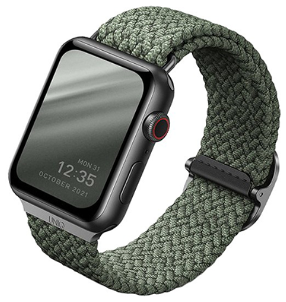 Ремешок Uniq Aspen Strap Braided для Apple Watch 38/40/41 мм (40MM-ASPGRN) зеленый