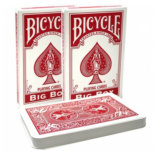 карты для покера bicycle metalluxe cobalt Игральные карты Bicycle Big Box / Гигантские, красные