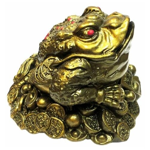 Денежная жаба на монетах 10х9х6 (полистоун)