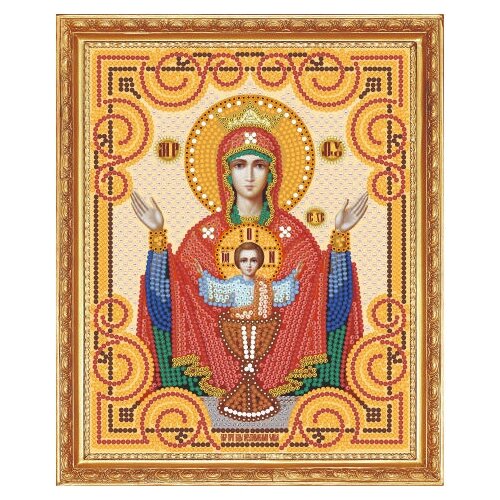 Алмазная мозаика Икона Божией матери Неупиваемая чаша 19x24