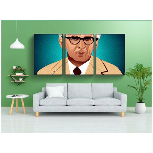 фото Набор модулных постеров для интерьера "эрих хонеккер, гдр, поп арт" 60x90 см. в тубусе, без рамки lotsprints