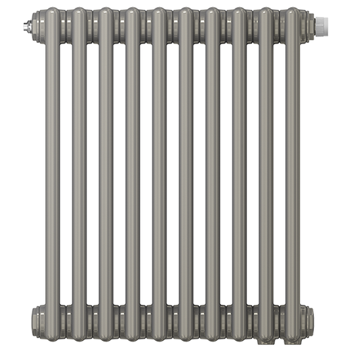 Радиатор трубчатый Zehnder Charleston Retrofit 3057, 20 секций, 16 м2, 1/2 боковое подключение, 0325 TL (серый) (кроншт. в компл)