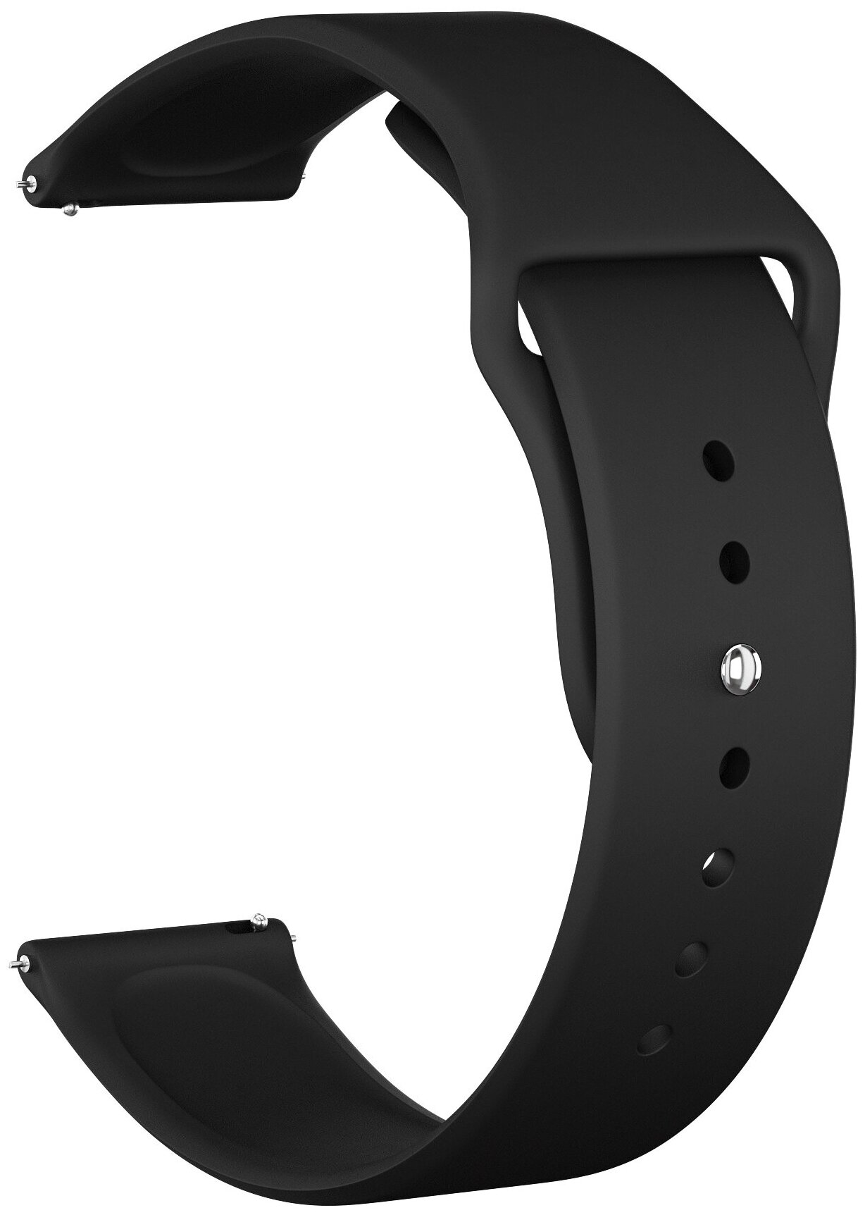 Ремешок силиконовый GSMIN Sport Band 20 для Amazfit Bip / Bip Lite (Черный)