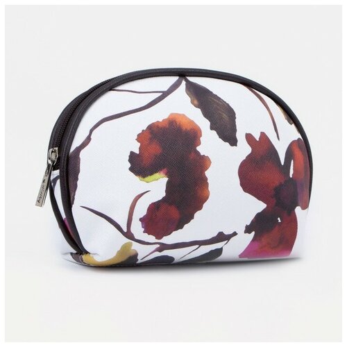 фото Косметичка на молнии, с подкладом, цвет белый золотой дождь