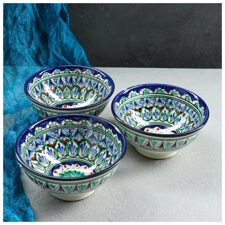 фото Набор салатников Риштанская Керамика 15см, 3шт