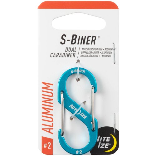 фото Карабин nite ize s-biner aluminum dual carabiner #2 - синий