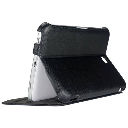 фото Чехол-обложка mypads для samsung galaxy tab 3 8.0 sm t310/t311/t315 с трансформацией в мульти-подставку и держателем для руки черный кожаный