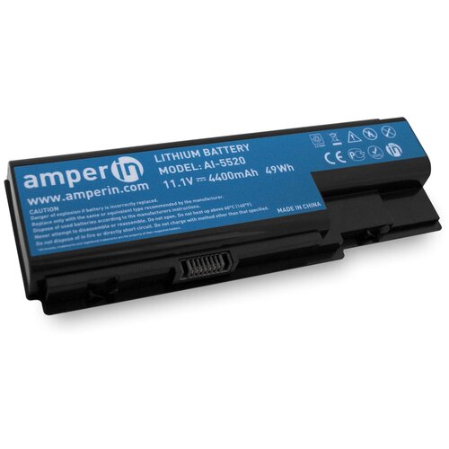 Аккумулятор Amperin для ноутбука Acer Aspire 5520, 5920, 7520 11.1v 4400mah AI-5520 аккумулятор для acer tm 7220 11 1v 4400mah amperin p n ai ex7200