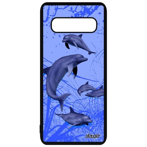 фото Чехол на телефон // samsung galaxy s10 // "дельфины" животные стиль, utaupia, голубой