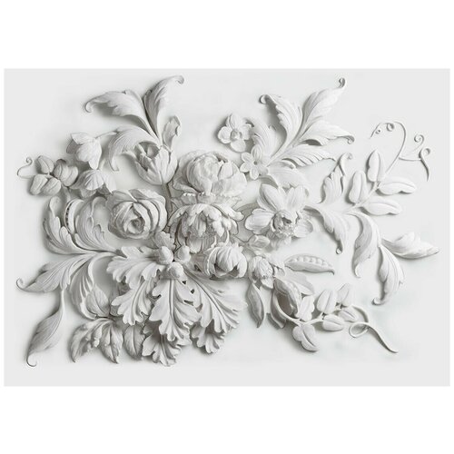 Барельеф Цветы 3D - Виниловые фотообои, (211х150 см) цветы ранункулюс виниловые фотообои 211х150 см